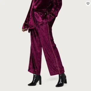 Pantalone pigiama donna Honor The Gift velluto bordeaux nuovo con etichette S nuovo marrone - Foto 1 di 10