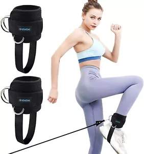 1 Pair Fitness Ankle Strap for Cable Machine, Adjustable Women Men Ankle - Picture 1 of 8
