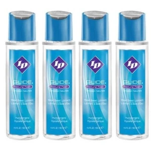 ID Glide Lubricant Waterbased Natural Feel 4 Bottles (130ml) Condom Friendly - Picture 1 of 7