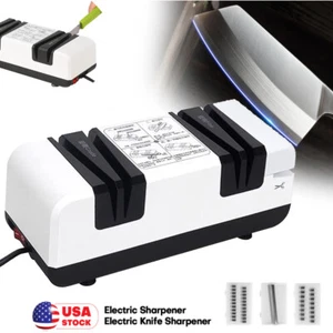 Professional Electric Knife Sharpener 2-Stage Home Kitchen Knives Sharpening USA - Picture 1 of 11
