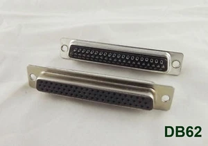 10x D-SUB 62 Pin DB62 Female Jack Solder Type Straight Adapter Connector 3 Rows - Picture 1 of 5