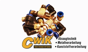 Pneumatik Anschluss gerade Winkel 90° L-Verschraubung Drossel  - Bild 1 von 4