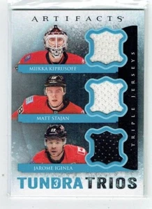 13-14 UD Artifacts Tundra Trios Miikka Kiprusoff--Matt Stajan--Jarome Iginla - Picture 1 of 1