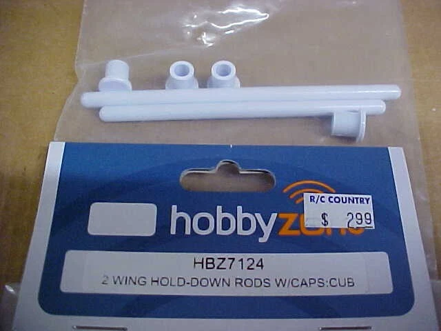 HOBBY ZONE HBZ7124 = 2 WING HOLD-DOWN RODS W.CAPS: CUB (NEW) - Image 1 of 1