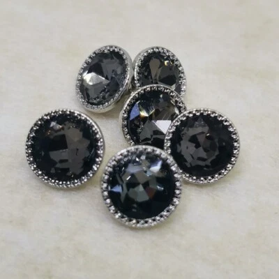 10Pcs 15mm DIY Glass Crystal Rhinestone Buttons with Shank Sewing Clothes Decor - Image 1 of 4