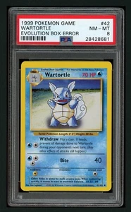 Pokemon PSA 8 NM-MT Wartortle Evolution Box Set Base Errore Illimitato #42 Raro! - Foto 1 di 2