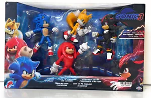 Jakks Pacific Sonic 3 The Hedgehog Shadow 3 5" Ligh Up Action Figure Set, 4-Pack - Picture 1 of 4