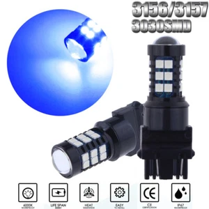 3157 LED Bulbs DRL Daytime Running Light For Hummer H2,Cool Light 10000K Blue - Picture 1 of 10