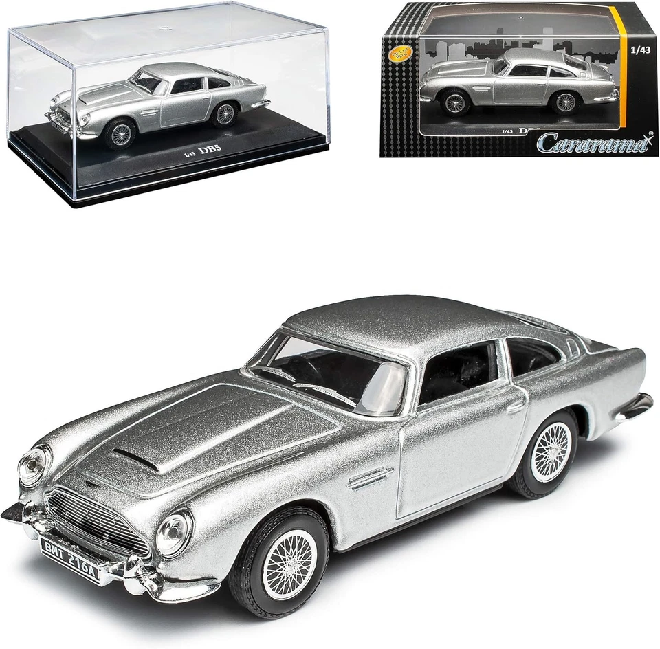Cararama Escala 1/43 Aston Martin DB5 Cupé Plata James Bond 007 Goldfinger Foto 1 de 1
