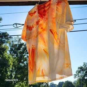 Tie Dye Hemd Orange & Weiß Large - Bild 1 von 1