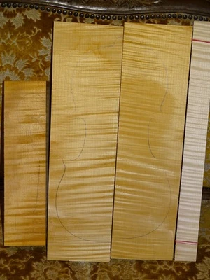 Tonewood, tonewood, class bosn set for violin, nice flamed maple set for violin - Image 1 of 2