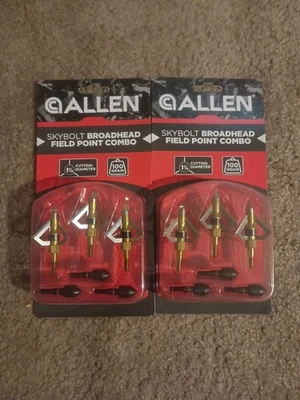 Lot of 2 Allen Skybolt Broadhead/Field Point Combo  - Image 1 of 4