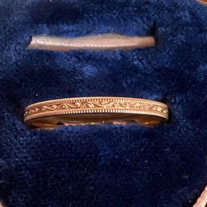 Vintage Antique Jabel 18k Yellow Gold Filigree Scroll Milgrain Band Ring Sz 7.25 - Picture 1 of 15