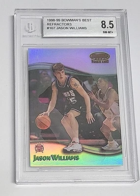 JASON WILLIAMS 1998-99 Bowmans Best Refractor Rookie RC BGS 8.5 - Card #107 - Image 1 of 2