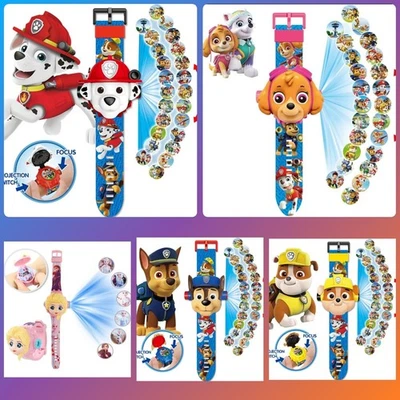 PAW PATROL Digital uhr Kinder  Projektionslicht sky Marshall chase rubble frozen - Bild 1 von 3