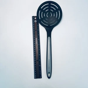Calphalon Black Nylon Skimmer Strainer Slotted Spoon Round Heat Resistant 14" - Picture 1 of 5