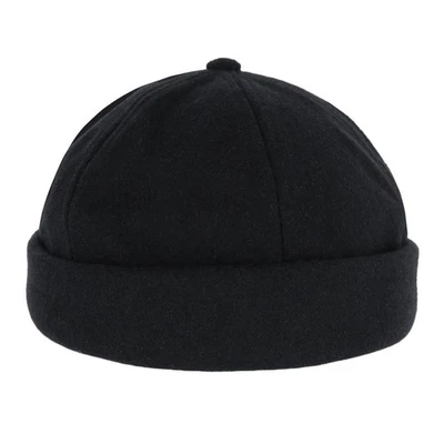 Gorra de invierno de lana de pescador con puño enrollado para hombre Foto 1 de 4