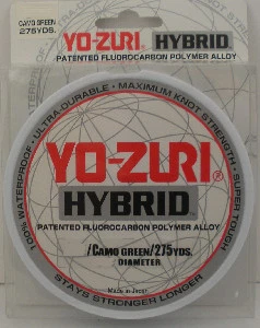 Línea de pesca híbrida de nailon fluorocarbono verde camuflaje Yozuri 10HB 10 lb 275 yardas Foto 1 de 3