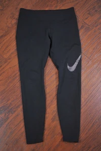 Nike Dri-Fit Swoosh Tights Black Women's Large L - Picture 1 of 3