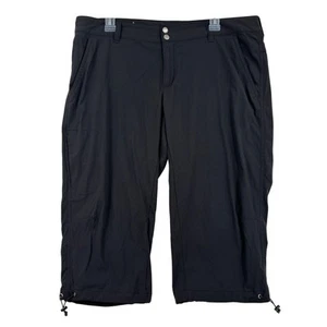 Columbia Womens Cargo Capri Pants Size 16 Black Omni-Shield Advance Repellency - Picture 1 of 11