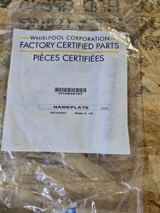 w10839793 OEM Whirlpool Refrigerator Name Badge New - Picture 1 of 1