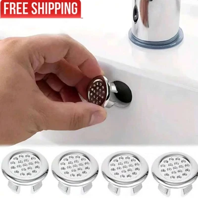 2/4/6pcs Bathroom Kitchen Basin Sink Overflow Cover Ring Insert Replacement - Image 1 of 4