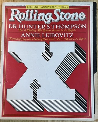 Vintage 1977 Rolling Stone Magazine -Tenth 10th Anniversary -Hunter S Thompson - Image 1 of 4