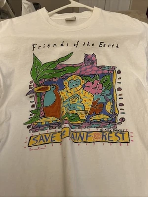 Camiseta De Colección Friends Of Earth "Save the Rainforest" McCartney World Tour Grande Foto 1 de 4
