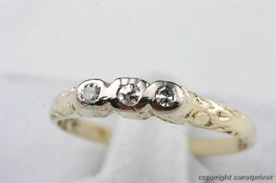Diamond Ring 14kt 585 Er Art Nouveau Style Antique Size 53 Top Foto 1 de 4