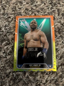 2024 Topps Chrome Boxing Roy Jones Jr. Yellow Orange Refractor SP /20 - Picture 1 of 3