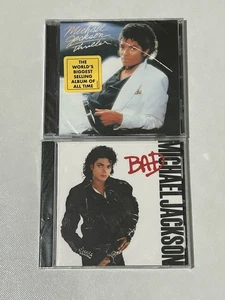 Michael Jackson 2 New CD Lot - Thriller & Bad - NEW SEALED - Picture 1 of 6