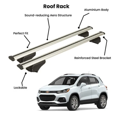 2 Pcs Silver Cross Bars for  CHEVROLET TRACKER SUV 2013-2020 - Image 1 of 4