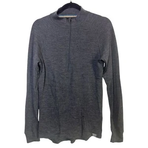 Meriwool 100% Superfine Merino Wool 1/2 Zip Baselayer Long Sleeve Top Size M - Picture 1 of 5