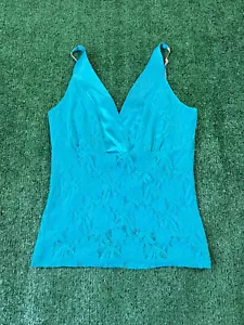 Vintage Funkadelic Damen Y2k blau Spitze Baby Puppe Top Cami Größe Small S - Bild 1 von 6