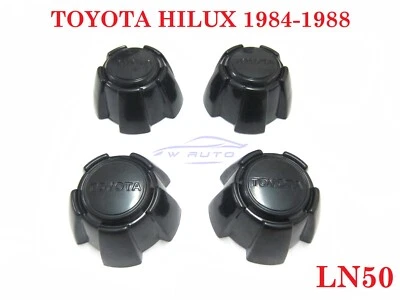 BLACK CENTER WHEEL CAP NO CLIP LOCK FOR TOYOTA HILUX LN50 PICKUP MK2 1984 - 1988 - Image 1 of 4