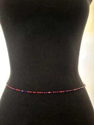 Caderas Cintura Cuerpo Vidrio Vientre Cuentas Oro Inoxidable Cuerpo Joyería Playa Crucero Foto 1 de 4