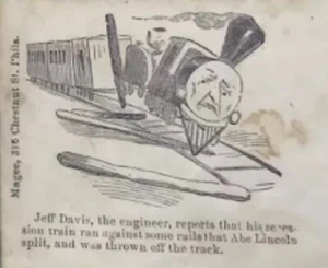 COPERTINA PATRIOTTICA GUERRA CIVILE - JEFF DAVIS come TRENO DERAGLIATO - Magee - SCARSA!! - Foto 1 di 3