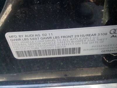 Bomba de dirección asistida asistencia de dirección Opt 1N3 se adapta a 11-13 AUDI A8 1406831 Foto 1 de 4