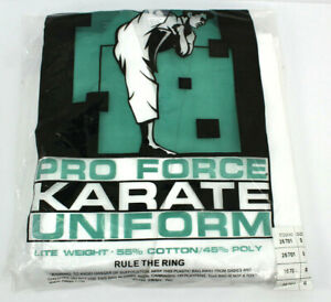 VTG ProForce 6oz Karate Uniform Elastic Drawstring 55/45 Blend Sz 0 Cobra Miyagi