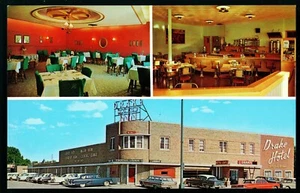 South Dakota, Watertown - Drake Motor Inn Hotel & 50er Jahre Autos - Bild 1 von 2