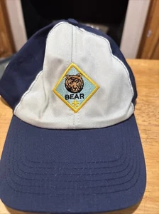 Vintage Bear Patch Cap Adjustable Snapback Blue Size S/M Used - Picture 1 of 10