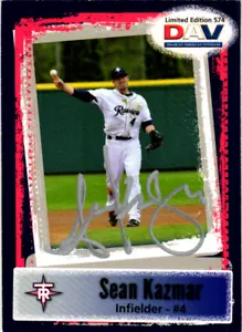 Sean Kazmar Firmato 2011 DAV Tacoma Rainiers Edizione Limitata - Foto 1 di 4