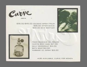 Carte publicitaire - advertising card - Curve de Liz Claiborne recto verso - Picture 1 of 2
