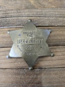 Vintage Original Fuchs Stempel Stern Anstecker Pin Vergiss den Bullshit Was ist Rabatt  - Bild 1 von 5