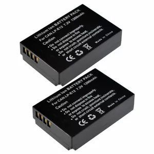 2 batterie LP-E12 per Canon Rebel EOS-M, EOS M2, EOS M10, EOS M50, M100 Kiss X7 - Foto 1 di 6