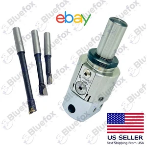 1.5'' PRECISION ADJUSTABLE BORING HEAD WITH STRAIGHT SHANK & 3pcs Boring Bars - Picture 1 of 5