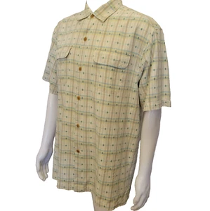 Tommy Bahama shirt mens Medium 95% silk short sleeve blue - Picture 1 of 21
