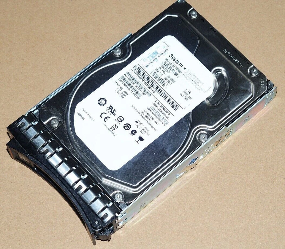IBM 90Y8568 90Y8571 90Y8567 1TB 7.2K 6GBps SAS x Series HDD Hard Drive - Image 1 of 3