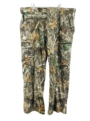 Realtree Edge Hunting Pants Tricot Water Wind Proof Mens 2XL Camouflage - Image 1 of 4