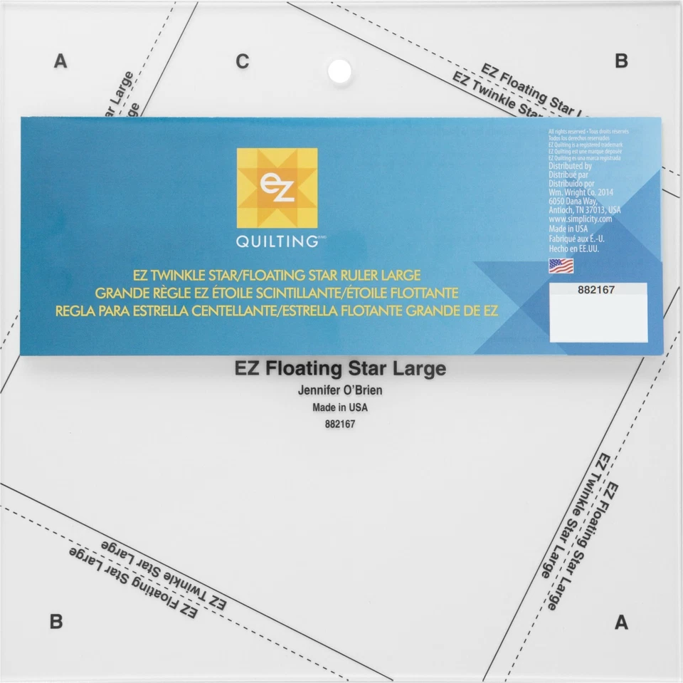 EZ Twinkle Floating star Large Q45 Acrylic Ruler Quilting Patchwork Sewing - Image 1 of 1